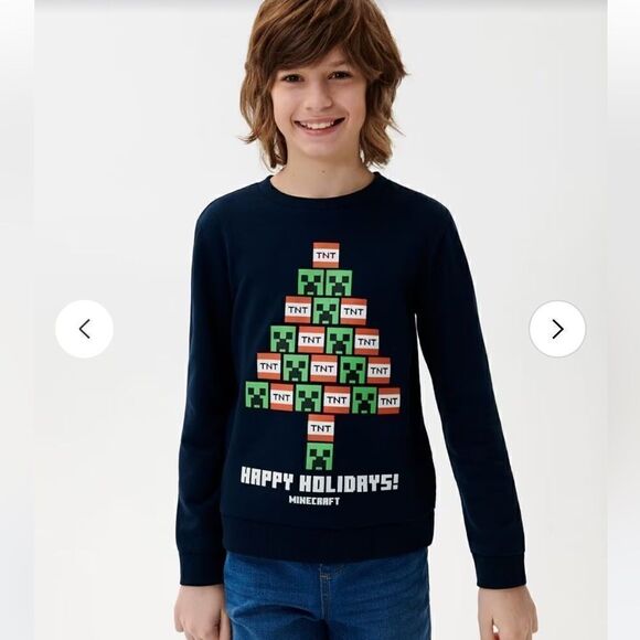 Boys Minecraft Christmas sweatshirt - Picture 1 of 9